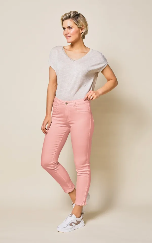 Para Mi Broek: Amber, Color Denim, Matte Pink, L28 ( PARA.221 )