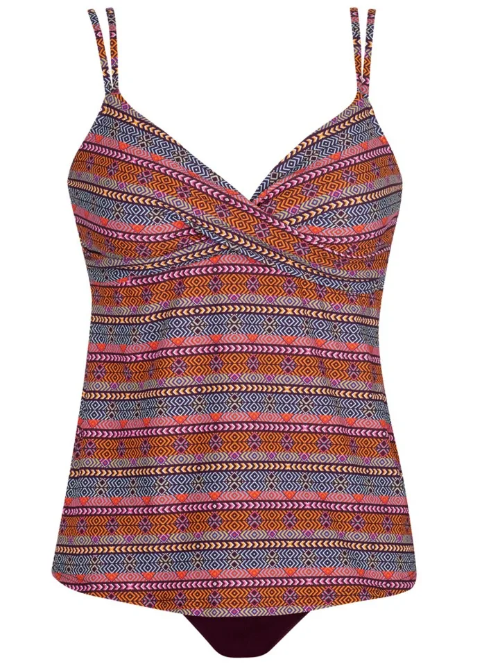 Sunflair Tankini: Multi print, Midi slip ( SUNF.113 )