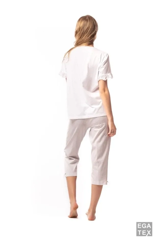 Egatex Dames Pyjama: Korte mouw / capri ( EGA.266 )