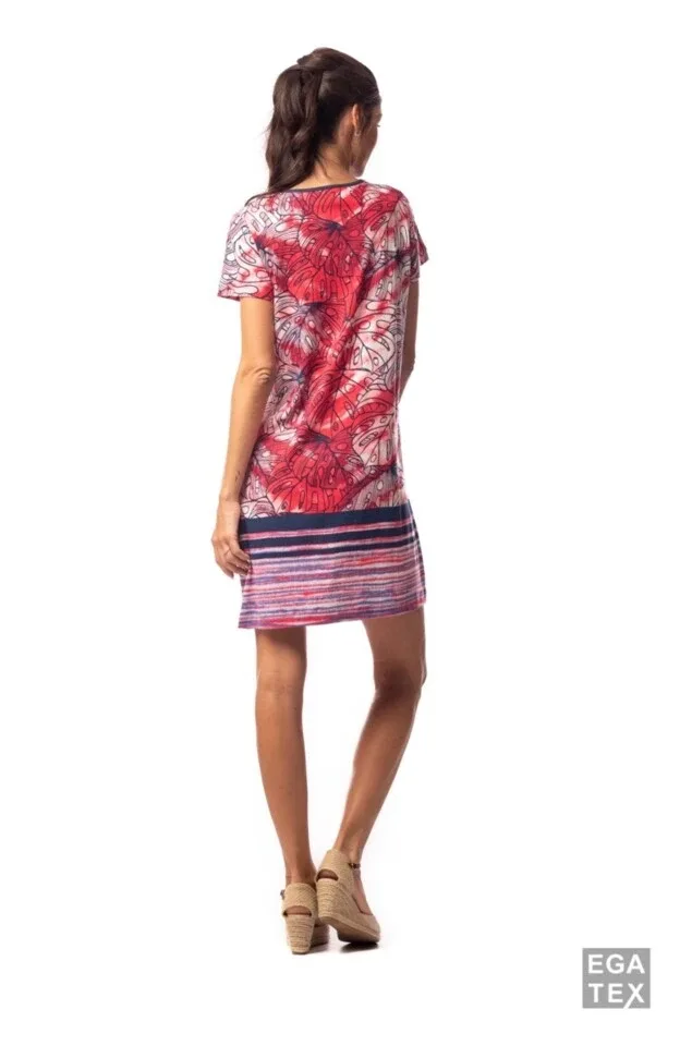 Egatex Bain soleil: rood, korte mouw, tot 3XL ( EGA.285 )