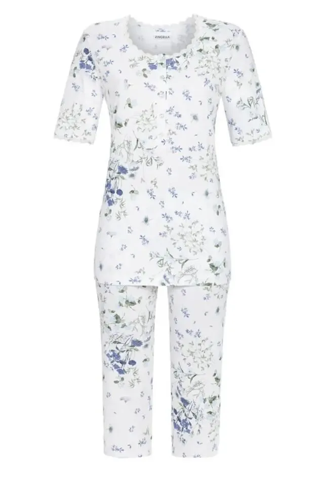 Ringella Dames Pyjama: Korte mouw / capri broek, Modal / katoen ( RIN.366)