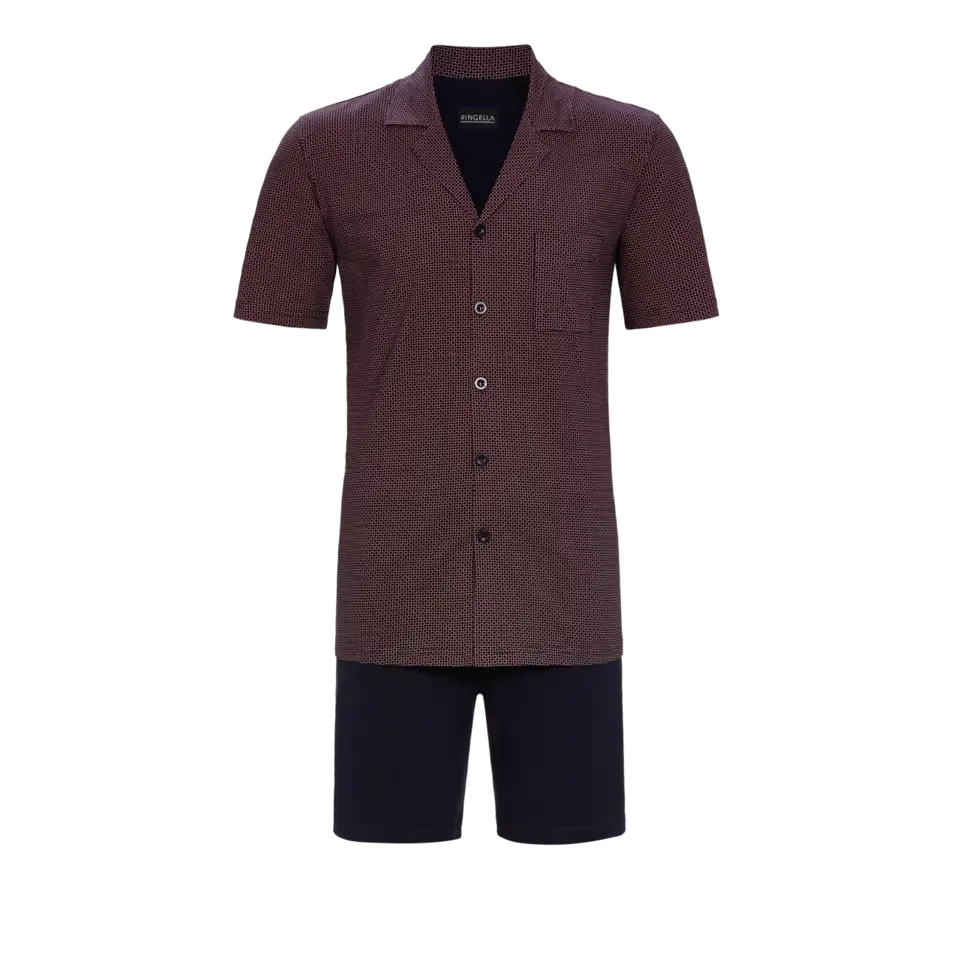 Ringella heren pyjama: Doorknoop, korte mouw / short ( RIN.353 )