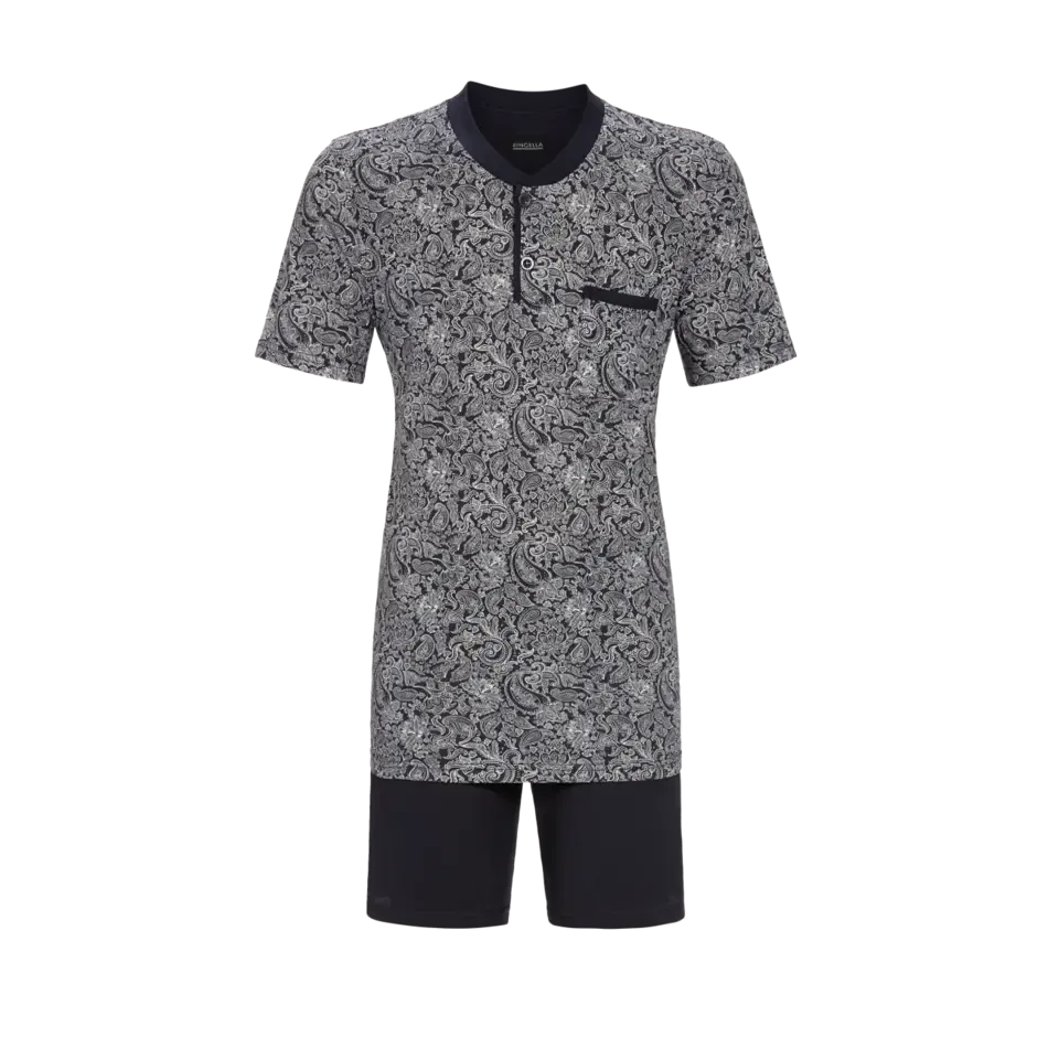 Ringella heren pyjama: Grijs, korte mouw / short ( RIN.350 )