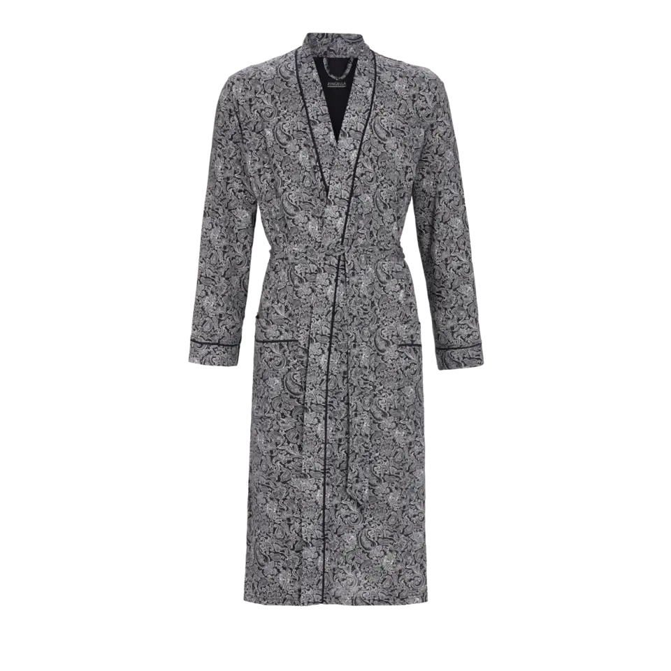 Ringella Heren Zomer kamerjas met riem: Grijs, Tencel ( RIN.351 )