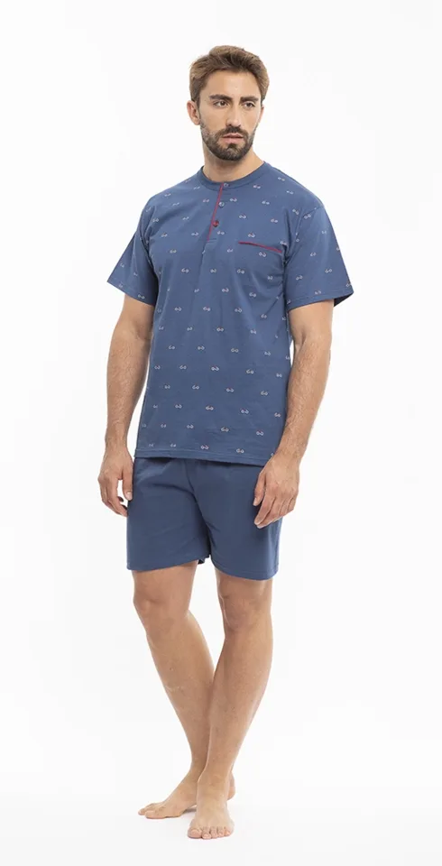 Gary Heren Pyjama: Wielrenner motief, korte mouw / short ( GARY.48 )