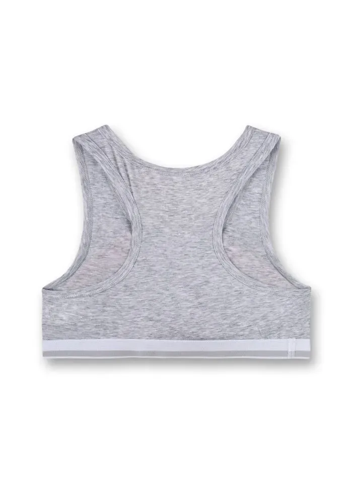 Sanetta meisjes Bustier top: grijs ( SAN.15 )