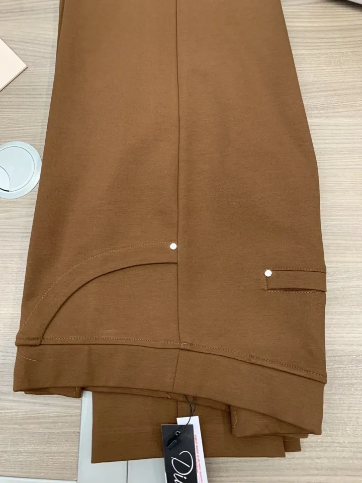 Diversa Dames broek: Calips, Elastiek in de lenden, Cognac ( DIV.660 )