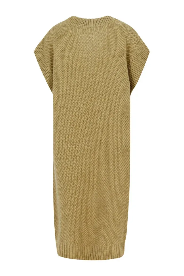 Signe nature: Cardigan, lang, mouwloos ( Signe.1125 )