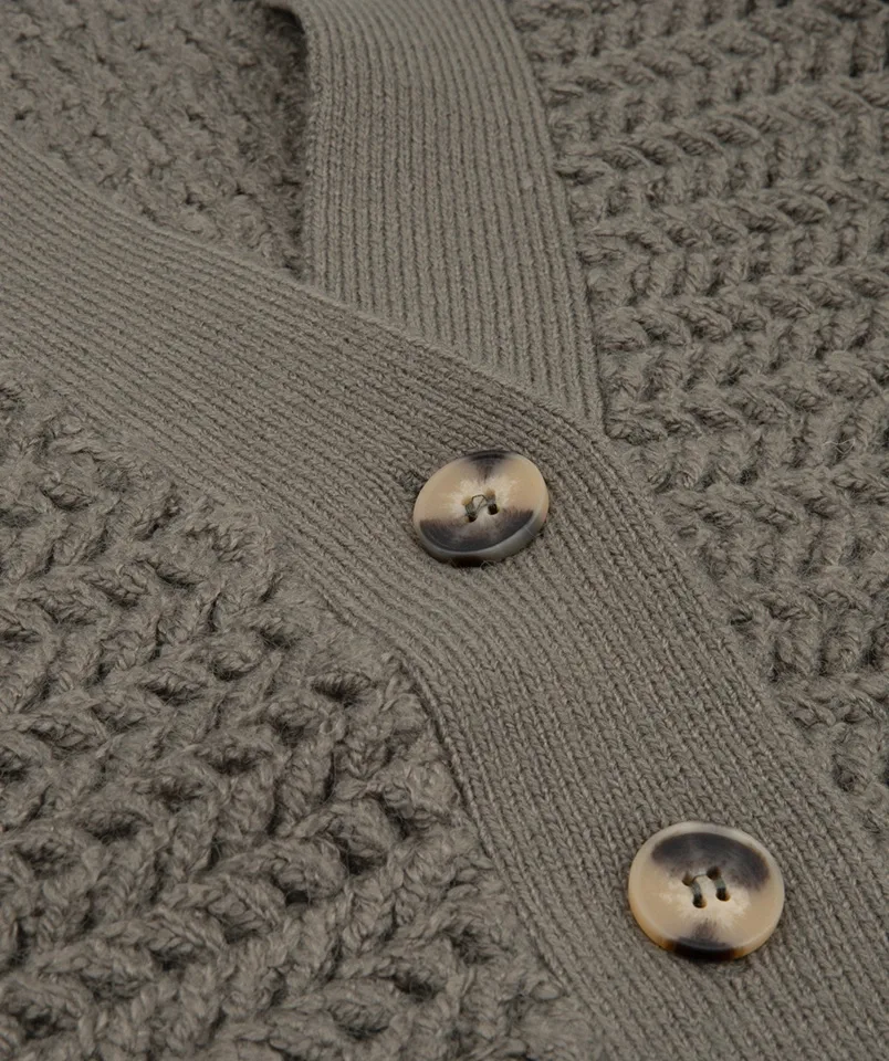 Esqualo Gilet: Groen, grove brei ( ESQ.238 )