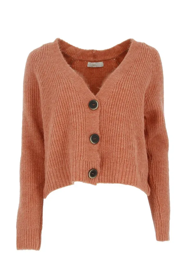 Signe Nature Gilet met knopen: peach kleur ( Signe.1116 )