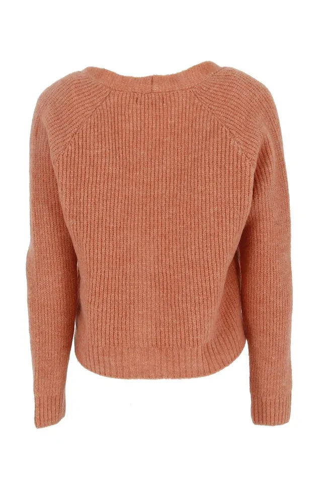 Signe Nature Gilet met knopen: peach kleur ( Signe.1116 )