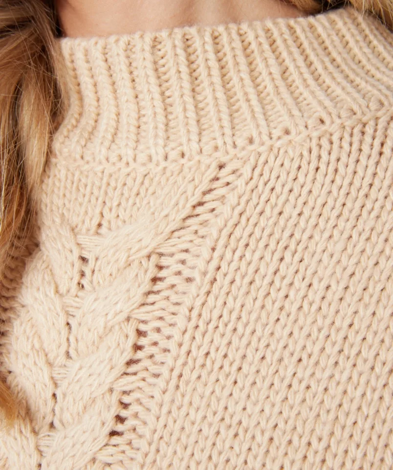 Esqualo dikke dames trui: warm sand kleur ( ESQ.235 )