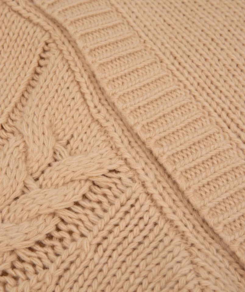 Esqualo dikke dames trui: warm sand kleur ( ESQ.235 )