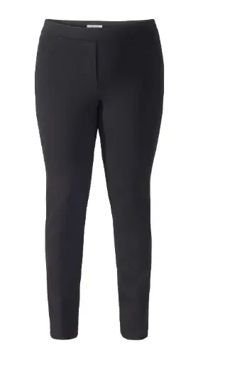 KJ Brand dames broek: Zwart, elastiek in de lenden ( BRA.259 )