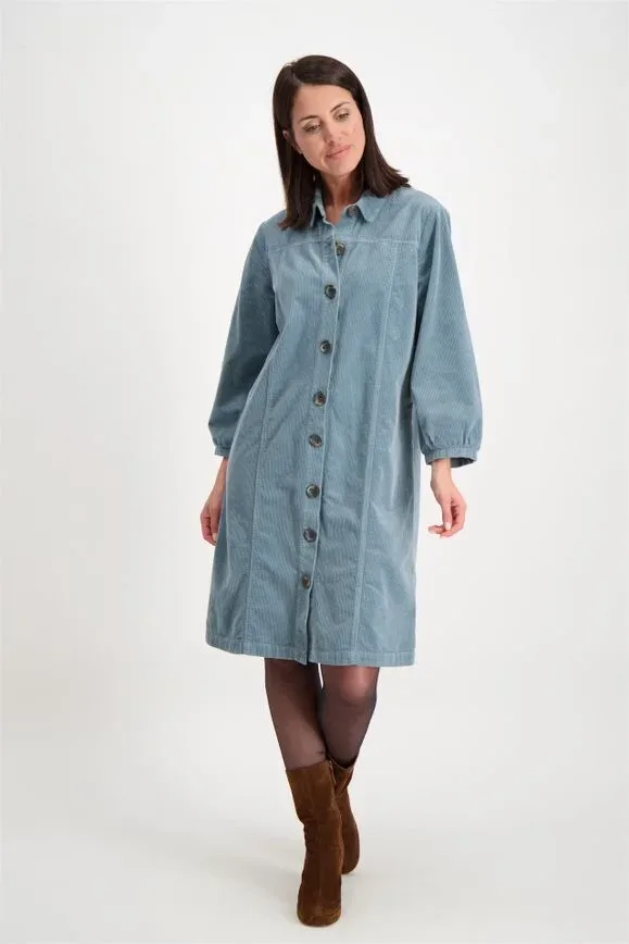 Signe Nature Kleed: ribfluweel blauw ( Signe.1129 )