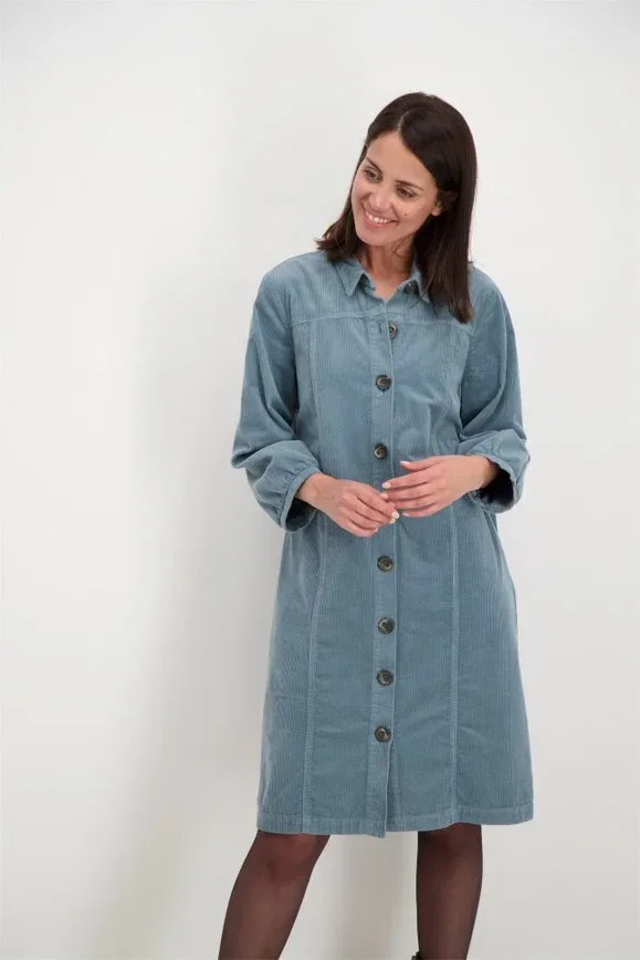 Signe Nature Kleed: ribfluweel blauw ( Signe.1129 )
