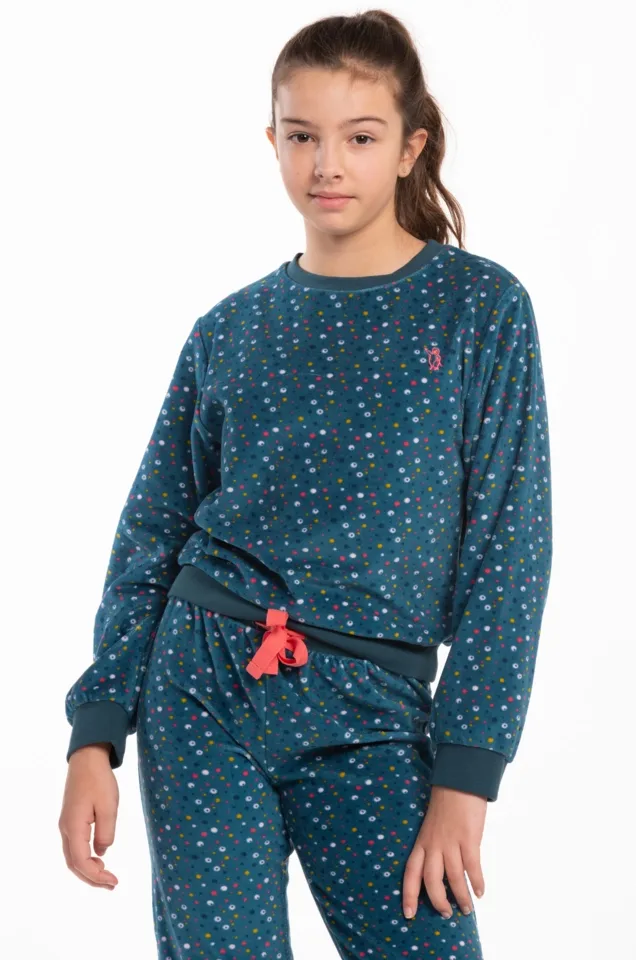 Eskimo Pyjama Meisjes: Shirley, Velours ( ESK.1820 / ESK1821 )