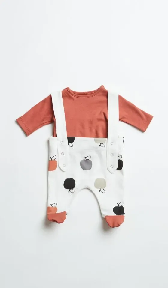 Happy People Pyjama Baby: Orange appels interlock ( HAP.82 )
