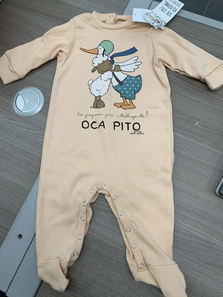 Happy People Baby Pyjama: Oranje, Interlock ( HAP.90 )