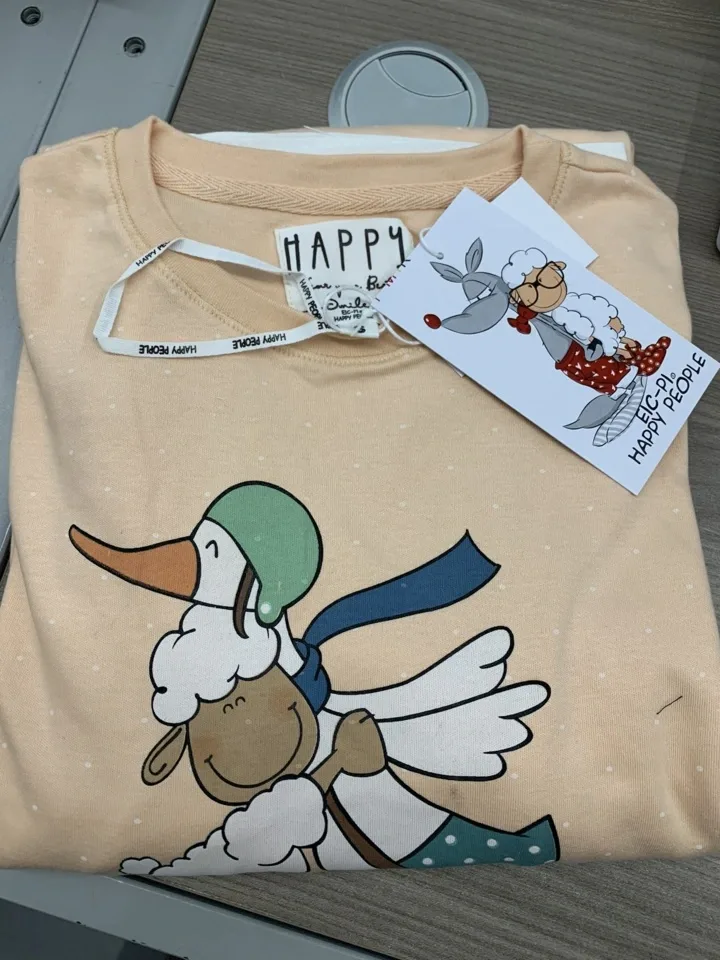 Happy People Dames nachthemd: Interlock ( ORANJE KLEUR ) ( HAP.91 )