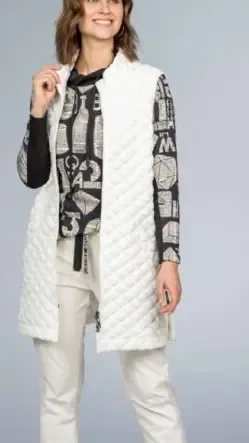 See you Body warmer, Off white, matlasse ( SEE.114 )