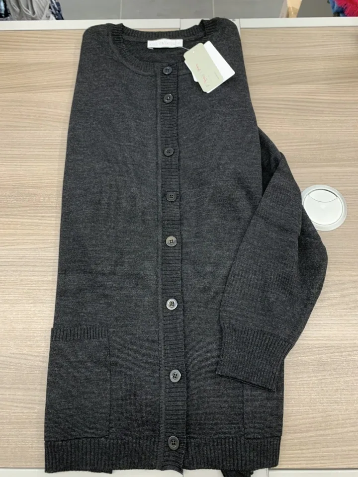 Kris Fashion Dames Gilet met knopen: Antraciet  Kri.62