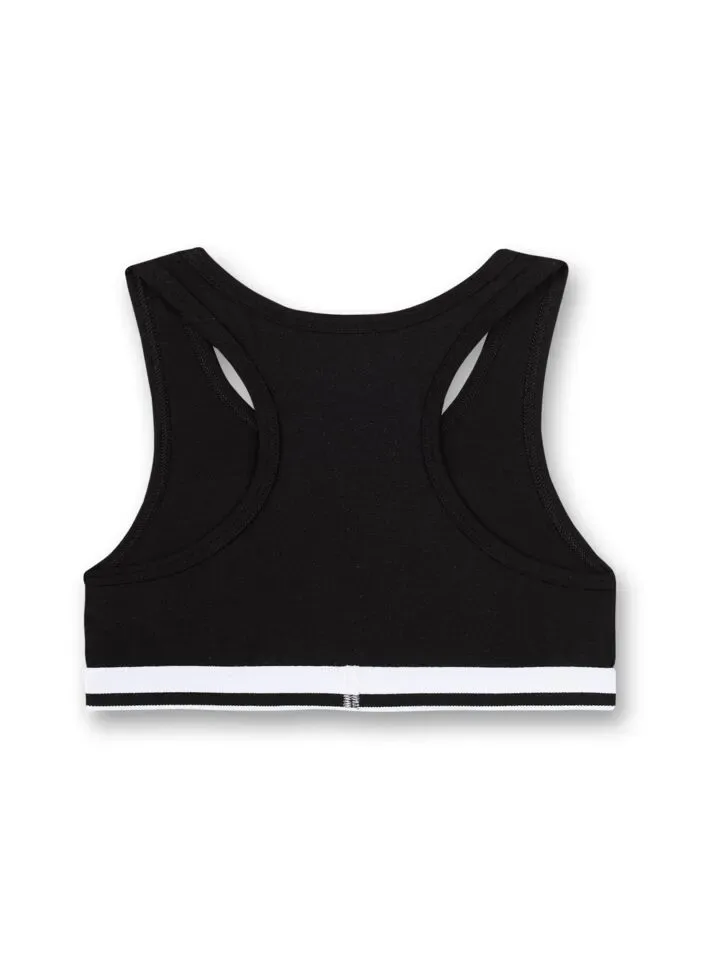 Sanetta meisjes Bustier top: Zwart ( SAN.18 )