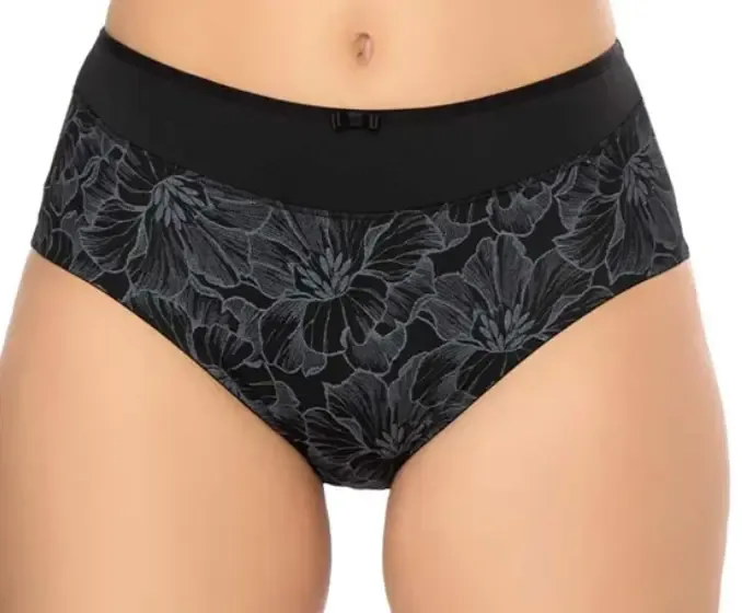 Felina Slip midi: Vision bloom, zwart ( FEL.643 )