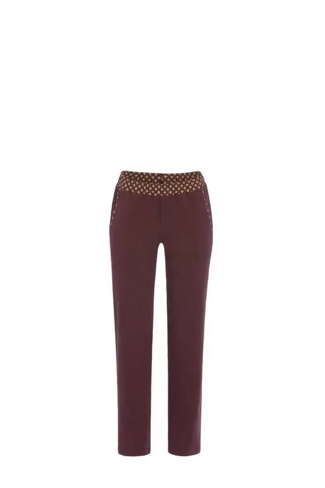 Ringella Dames pyjama Bloomy: Bordeaux 100% Katoen ( RIN.398 )