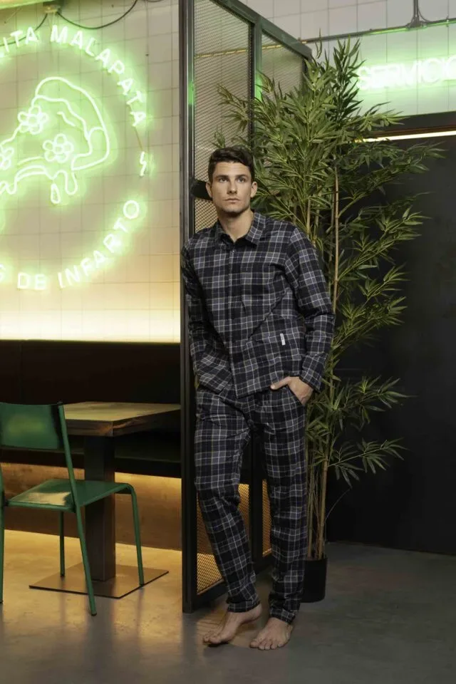 Egatex Soy Heren pyjama: Doorknoop ( EGA.299 )