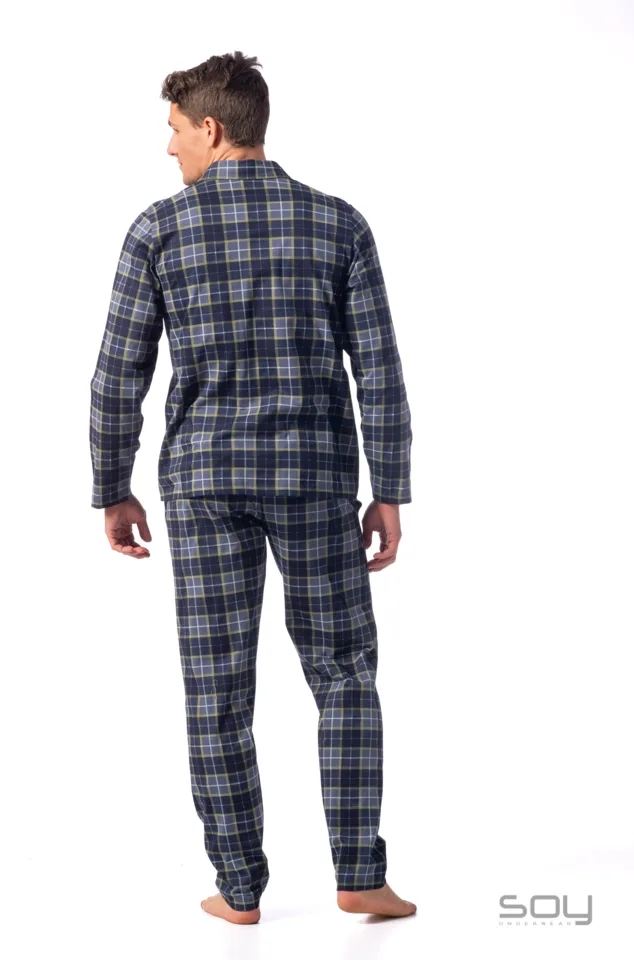 Egatex Soy Heren pyjama: Doorknoop ( EGA.299 )