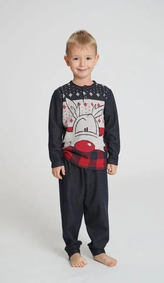 Happy people pyjama jongens: Warm, blauw / rood ( HAP.105 )