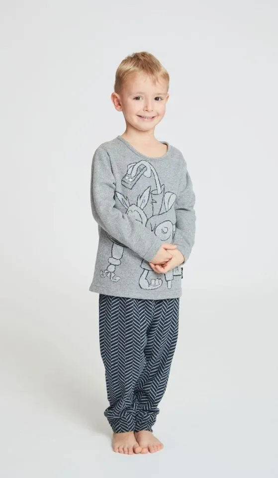 Happy people pyjama jongens: Blauw, Wolf ( HAP.108 )