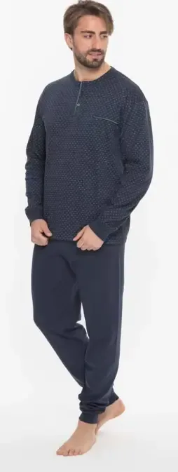Gary Heren Pyjama: Interlock, Blauw ( GARY.73 )