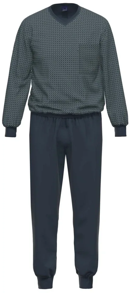 Ammann Pyjama heren: 100% Katoen, V hals tot 6XL ( AMM.502 )