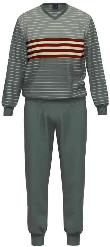 Ammann Heren pyjama: Grijs gestreept ( AMM.507 )