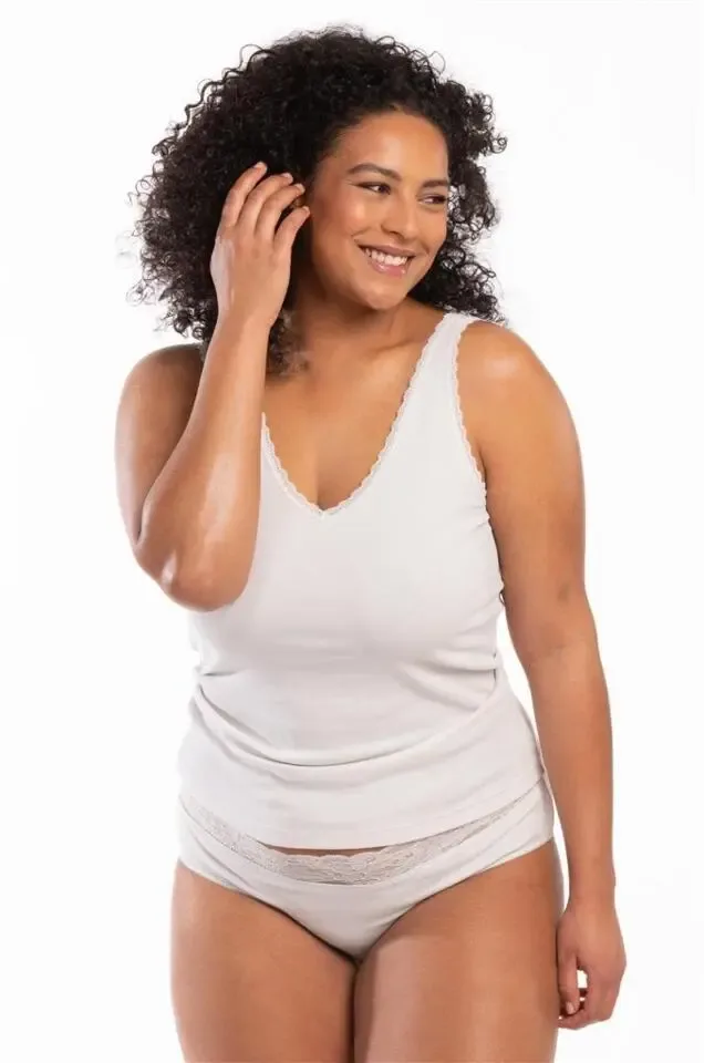 Eskimo Dames Singlet: Alix, off white ( ESK.1841 )