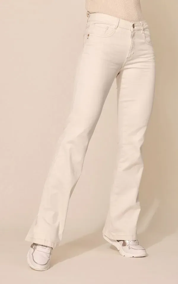 Para Mi Broek Jade : Off White, Color Denim, Wijd model ( PARA.251 )