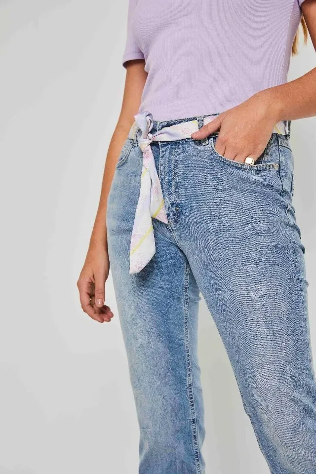Para Mi Broek Kim: Tinted Blue, wijd model, L28 ( PARA.255 )