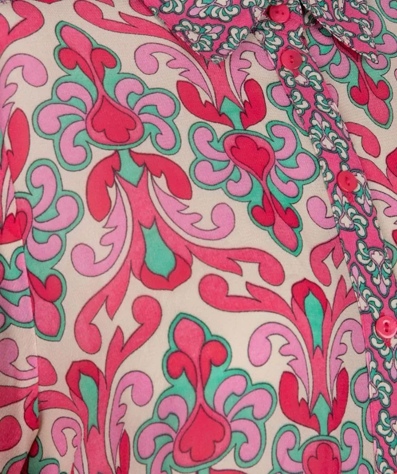 Esqualo bloes: lange mouw, fushia groen ( ESQ.247 )