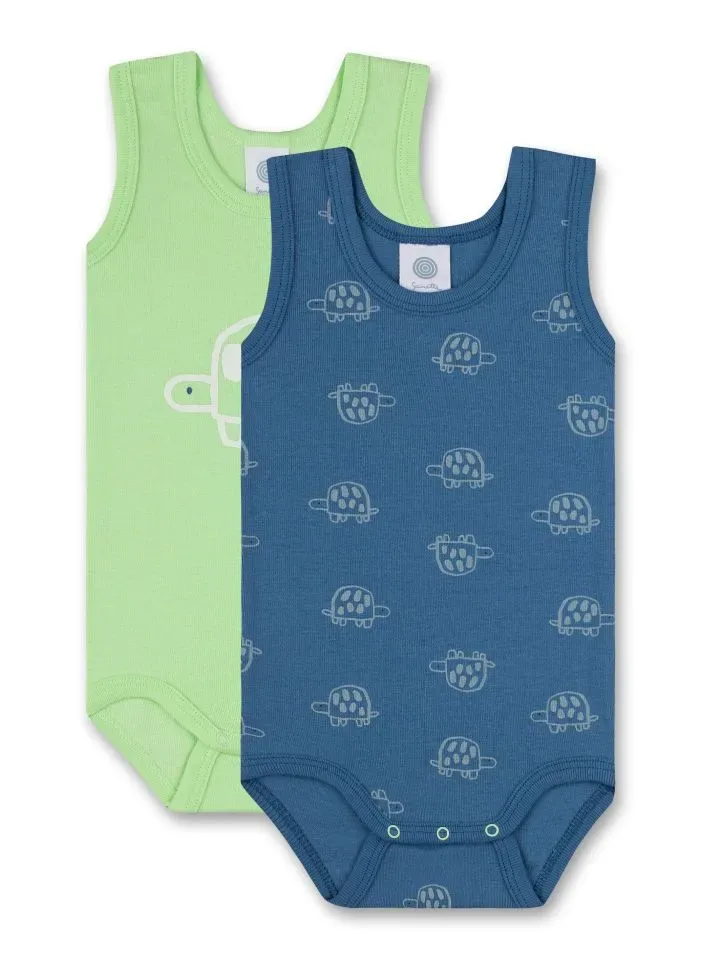 Sanetta Jongens romper: mouwloos, duopack ( SAN.25 )