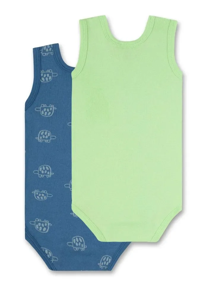 Sanetta Jongens romper: mouwloos, duopack ( SAN.25 )