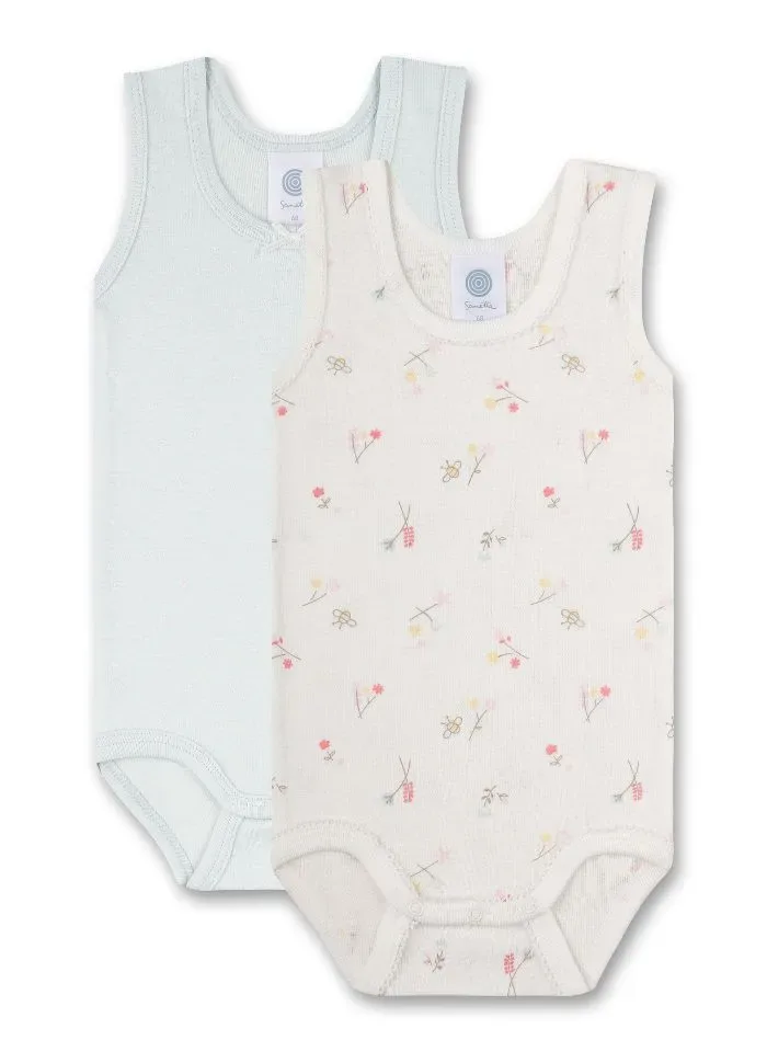 Sanetta meisjes romper: mouwloos, duopack ( SAN.24 )
