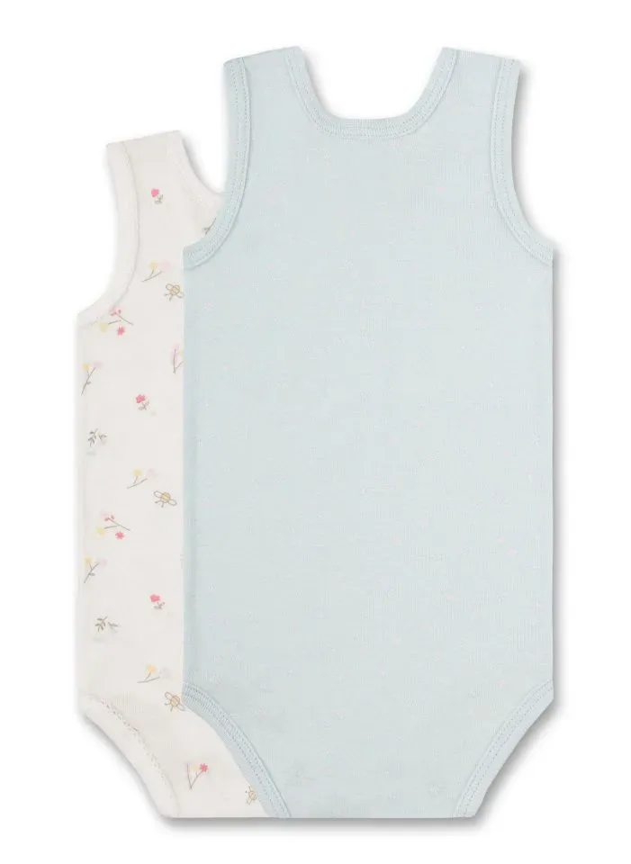 Sanetta meisjes romper: mouwloos, duopack ( SAN.24 )