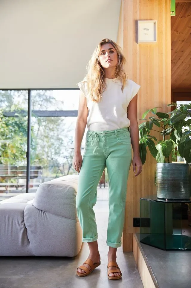 Para Mi broek: Bobby Authentic Morella, Bright Mint ( PARA.271 )