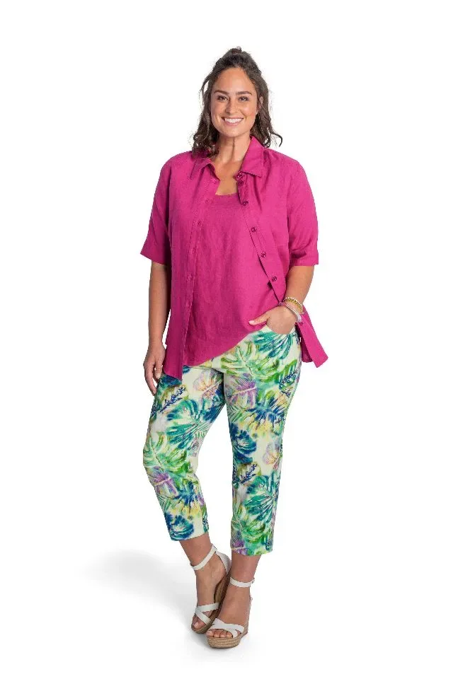 KJ Brand Linnen broek: 7/8 model ( BRA.280 )