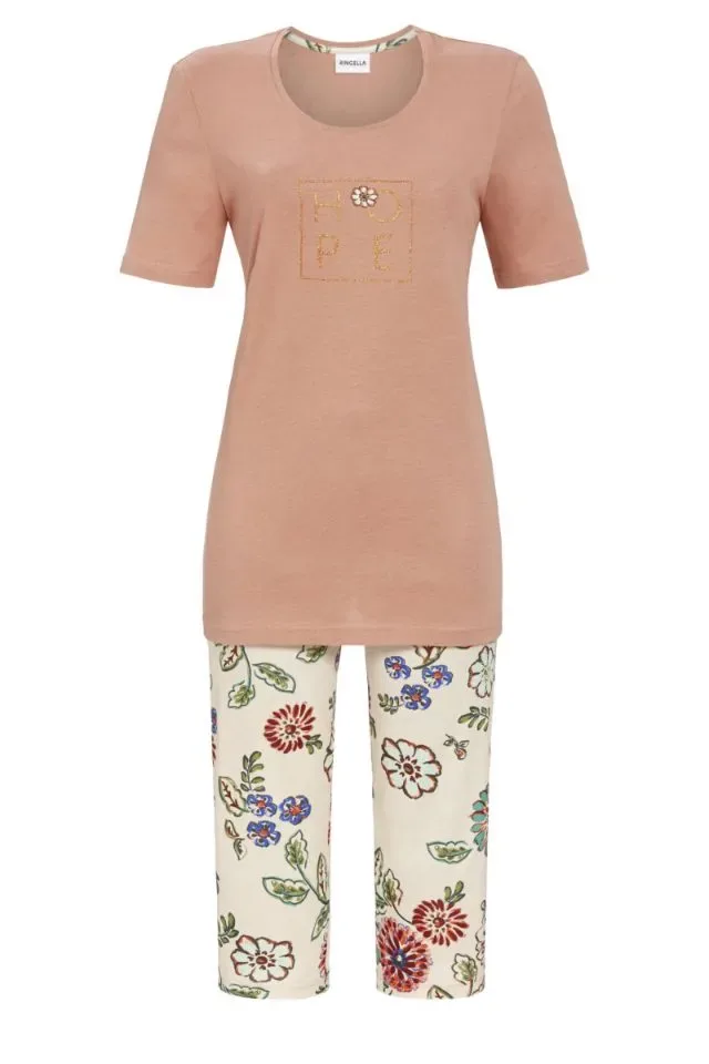 Ringella Dames Pyjama: Tencel, korte mouw / capri broek ( RIN.421 )