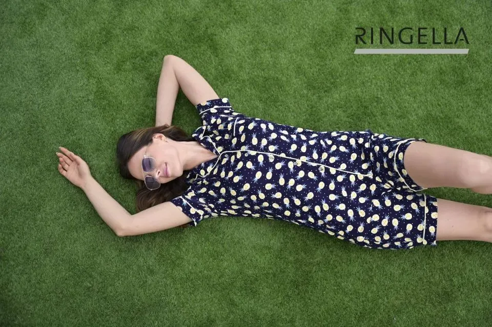 Ringella Dames pyjama: Doorknoop, ananas ( RIN.428 )