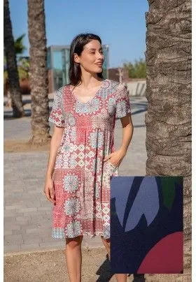 Mitjans Zomerkleed: Multicolor, korte mouw ( MIT.85 )