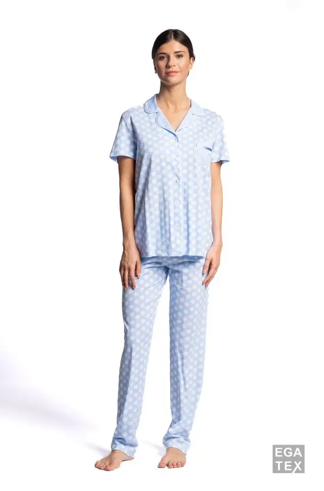 Egatex pyjama Dames: Doorknoop model ( EGA.355 )